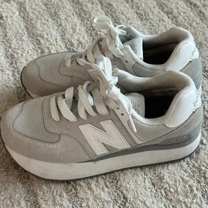New Balance 574+ platform sneakers